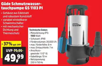 Thomas Philipps Güde Schmutzwassertauchpumpe GS 1103 PI Angebot