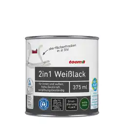 toom Baumarkt toom 2in1 Weißlack matt 375 ml Angebot