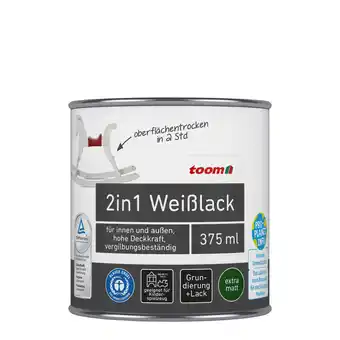 toom Baumarkt toom 2in1 Weißlack matt 375 ml Angebot