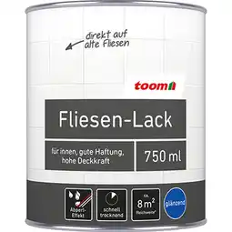 toom Baumarkt toom Fliesenlack lichtgrau glänzend 750 ml Angebot