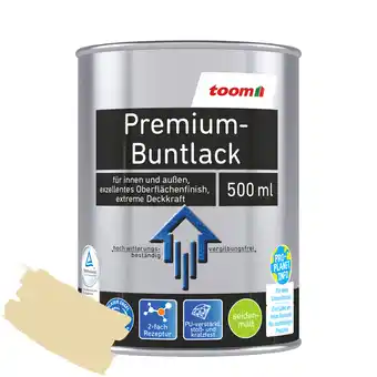 toom Baumarkt toom Premium-Buntlack elfenbeinfarben seidenmatt 500 ml Angebot