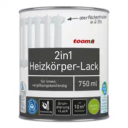 toom Baumarkt toom 2in1 Heizkörperlack weiß seidenmatt 750 ml Angebot