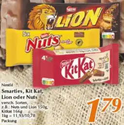 inkoop Nestlé Smarties, Kit Kat, Lion oder Nuts Angebot