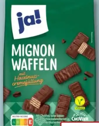 REWE ja! Mignon Waffeln Vegan Angebot