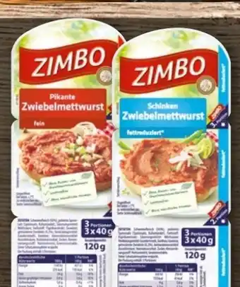 REWE Zimbo Pikante Zwiebelmettwurst Angebot