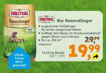 Globus Baumarkt SUBSTRAL Bio Rasendünger Angebot