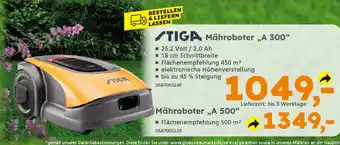 Globus Baumarkt STIGA Mähroboter „,A 300" Angebot