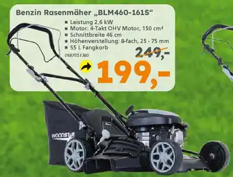 Globus Baumarkt WOODSTAR Benzin Rasenmäher „BLM460-161S" Angebot