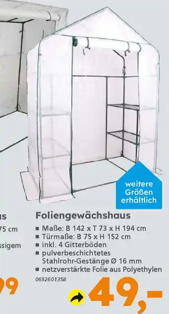 Globus Baumarkt Foliengewächshaus Angebot