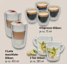 Lidl Livarno Home 2 Lattemacchiato-Gläser Angebot