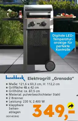 Globus Baumarkt buschbeck Elektrogrill „Grenada" Angebot