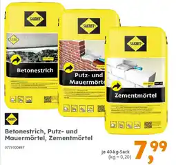 Globus Baumarkt SAKRET Betonestrich, Putz- und Mauermörtel, Zementmörtel Angebot