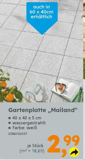 Globus Baumarkt Gartenplatte,,Mailand" Angebot