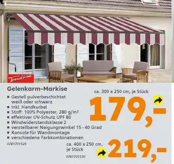 Globus Baumarkt TrendLine Gelenkarm-Markise Angebot