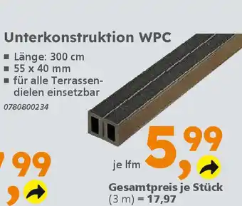 Globus Baumarkt Unterkonstruktion WPC Angebot