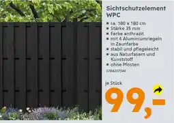 Globus Baumarkt Sichtschutzelement WPC Angebot