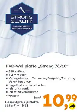 Globus Baumarkt PVC-Wellplatte „Strong 76/18" Angebot