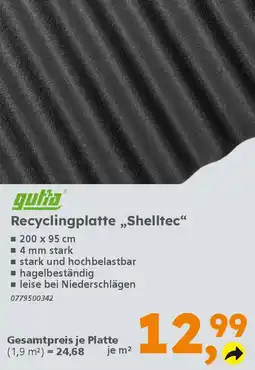 Globus Baumarkt gutta Recyclingplatte,,Shelltec" Angebot