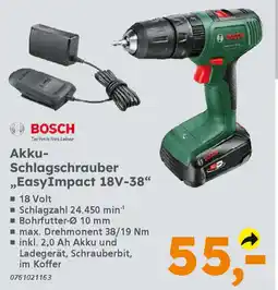 Globus Baumarkt BOSCH Akku- Schlagschrauber ,,EasyImpact 18V-38" Angebot