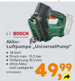 Globus Baumarkt BOSCH Akku- Luftpumpe „UniversalPump" Angebot