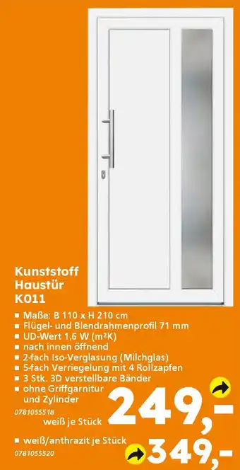 Globus Baumarkt Kunststoff Haustür KO11 Angebot