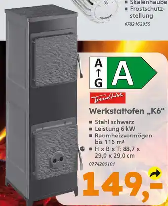 Globus Baumarkt TrendLine Werkstattofen ,,K6" Angebot