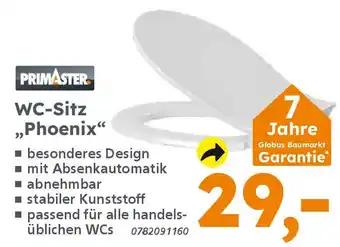 Globus Baumarkt PRIMASTER WC-Sitz „Phoenix" Angebot