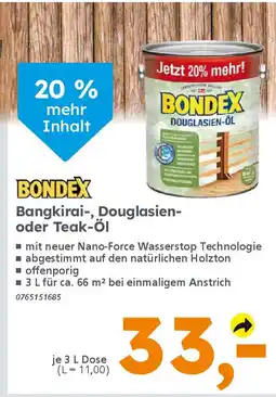 Globus Baumarkt BONDEX Bangkirai-, Douglasien- oder Teak-ÖI Angebot