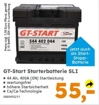 Globus Baumarkt GT-Start Starterbatterie SLI Angebot