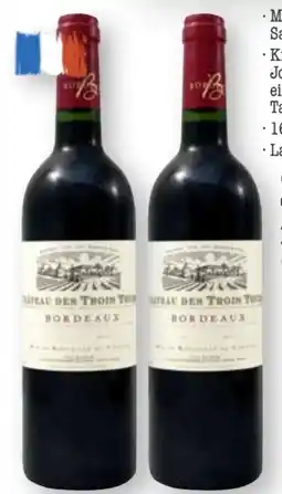 Scheck-in-Center Vignobles Lumeau Château des Trois Tours Bordeaux Angebot