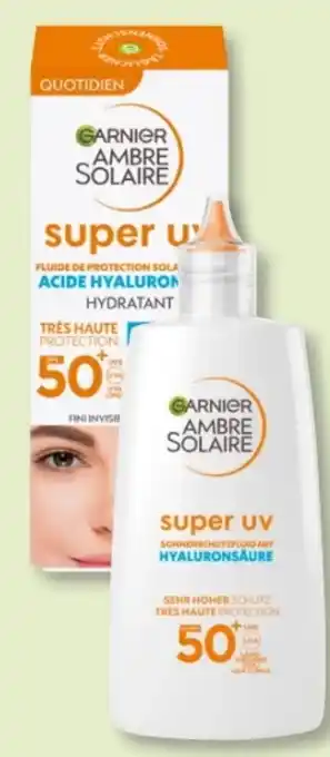 Budni Garnier Ambre Solaire Sonnenschutzfluid Gesicht Super UV LSF 50+ Angebot