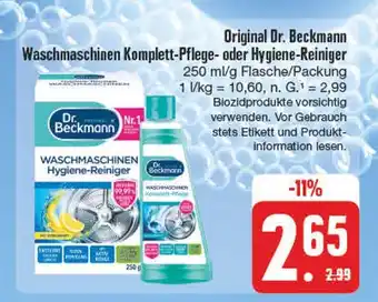 Edeka Dr. beckmann waschmaschinen komplett-pflege oder hygiene-reiniger Angebot