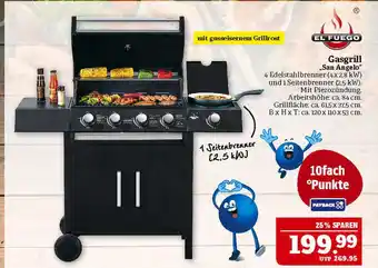 Marktkauf El fuego gasgrill san angelo Angebot