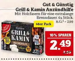 Marktkauf Gut & günstig grill & kamin anzündhilfe Angebot