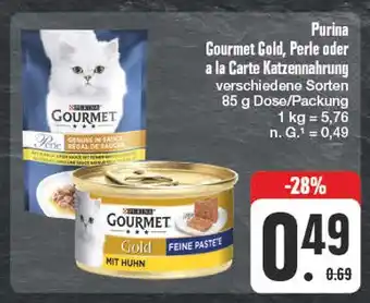 Edeka Purina gourmet gold, perle oder a la carte katzennahrung Angebot