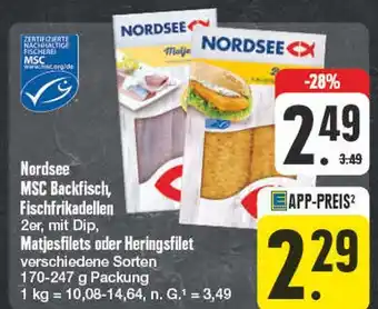 Edeka Nordsee msc backfisch, fischfrikadellen Angebot