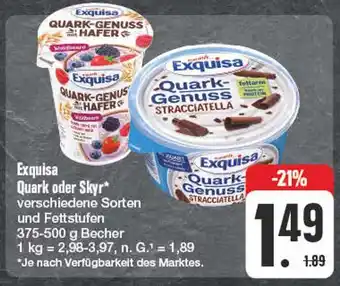 Edeka Exquisa quark oder skyr Angebot