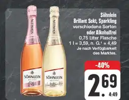 Edeka Söhnlein brillant sekt, sparkling oder alkoholfrei Angebot