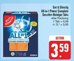 Edeka Gut & günstig all-in-1 power complete geschirr-reiniger tabs Angebot