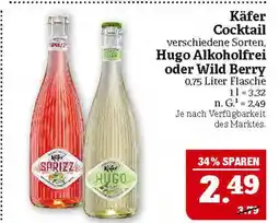 Marktkauf Käfer cocktail hugo alkoholfrei oder wild berry Angebot