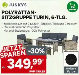 Marktkauf Juskys polyrattan-sitzgruppe turin, 6-tlg Angebot