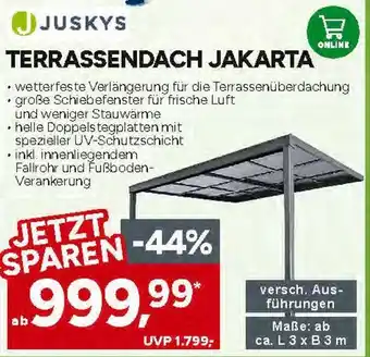 Marktkauf Juskys terrassendach jakarta Angebot