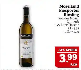 Marktkauf Moselland piesporter riesling Angebot