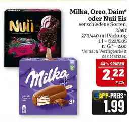 Marktkauf Milka, oreo, daim, nuii eis Angebot