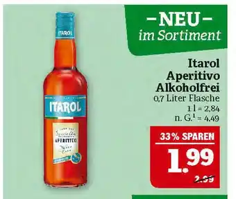 Marktkauf Itarol aperitivo alkoholfrei Angebot