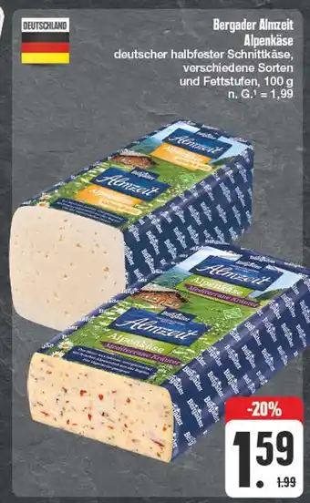 Edeka Bergader almkäse alpenkäse Angebot