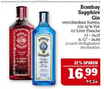 Marktkauf Bombay sapphire gin Angebot