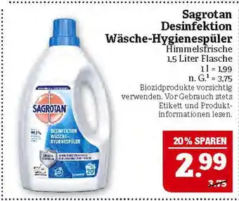 Marktkauf Sagrotan desinfektion wäsche-hygienespüler Angebot