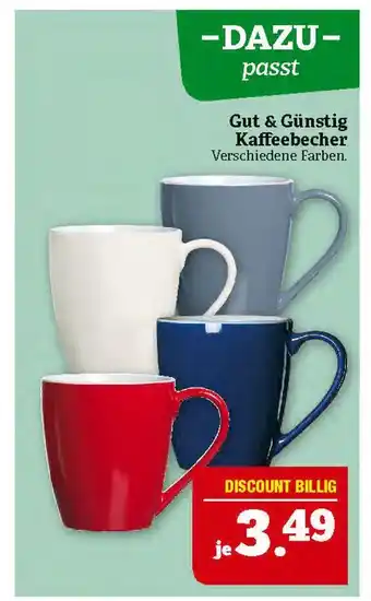 Marktkauf Gut & günstig kaffeebecher Angebot