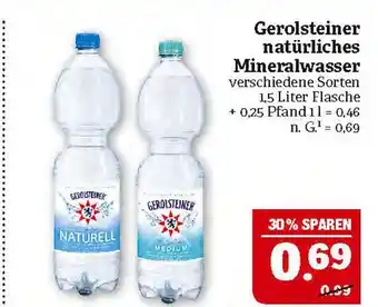 Marktkauf Gerolsteiner natürliches mineralwasser Angebot